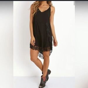 Free People Intimately Free Slip Dress XS Black